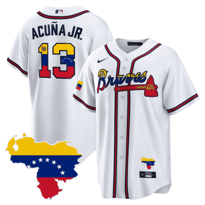 Ronald Acuna Jr. Atlanta Venezuela White Jersey