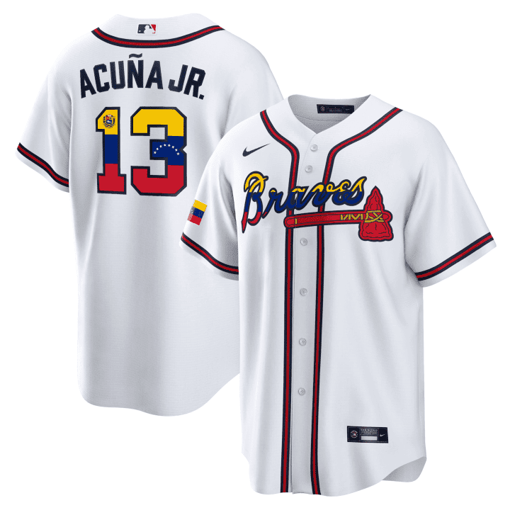 Ronald Acuna Jr. Atlanta Venezuela White Jersey