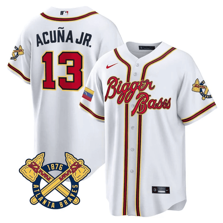 Ronald Acuna Jr. Atlanta Venezuela White Jersey