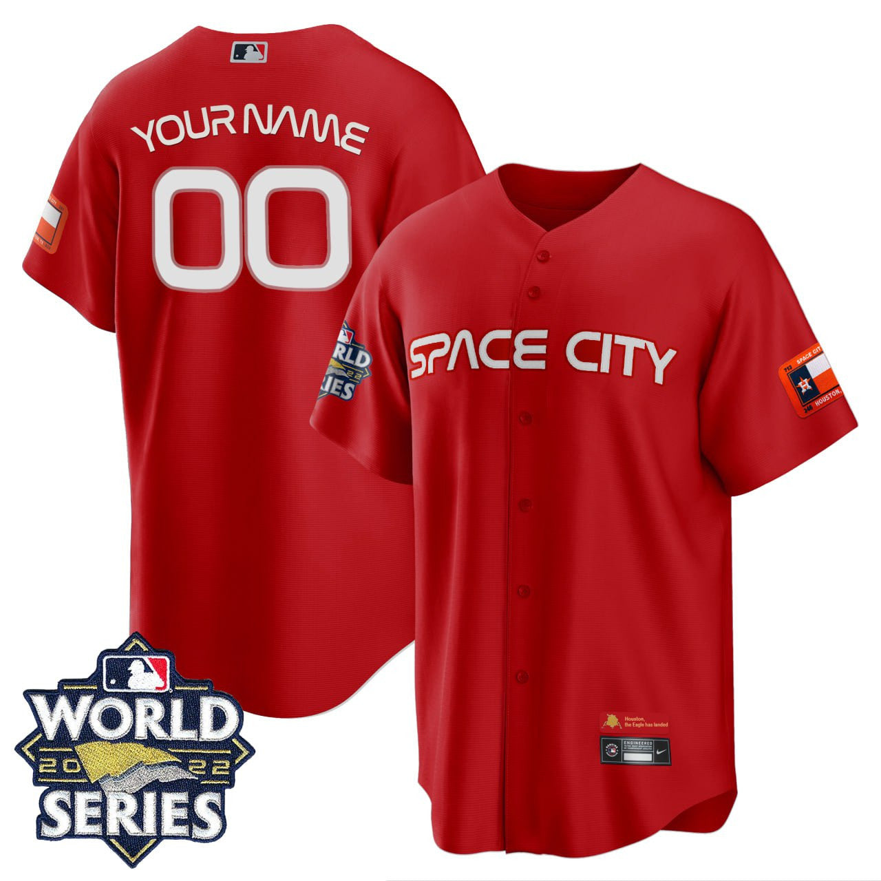 Houston Space City Custom Red Jersey