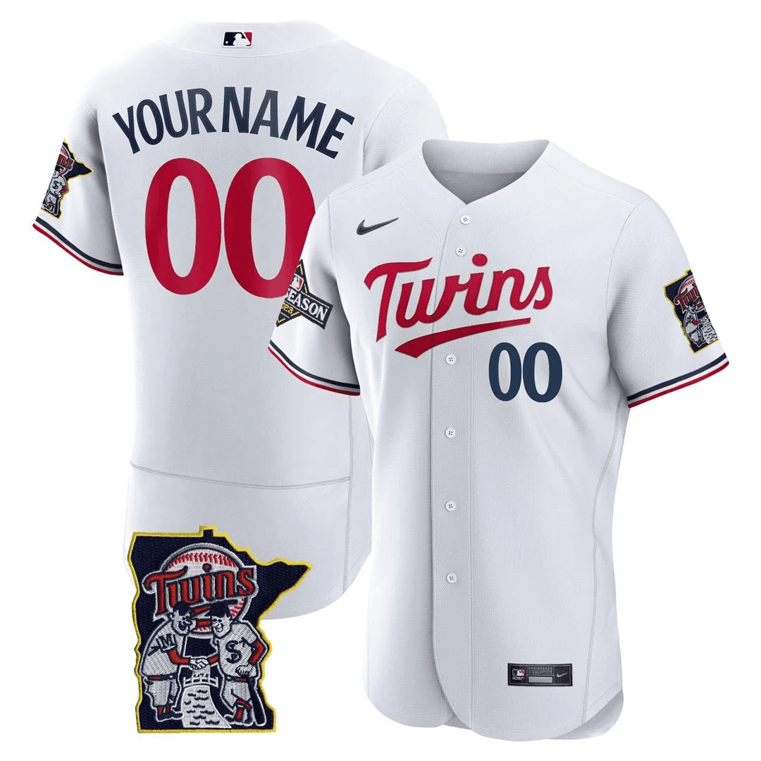 Minnesota Flex Base Postseason Patch Custom Jersey
