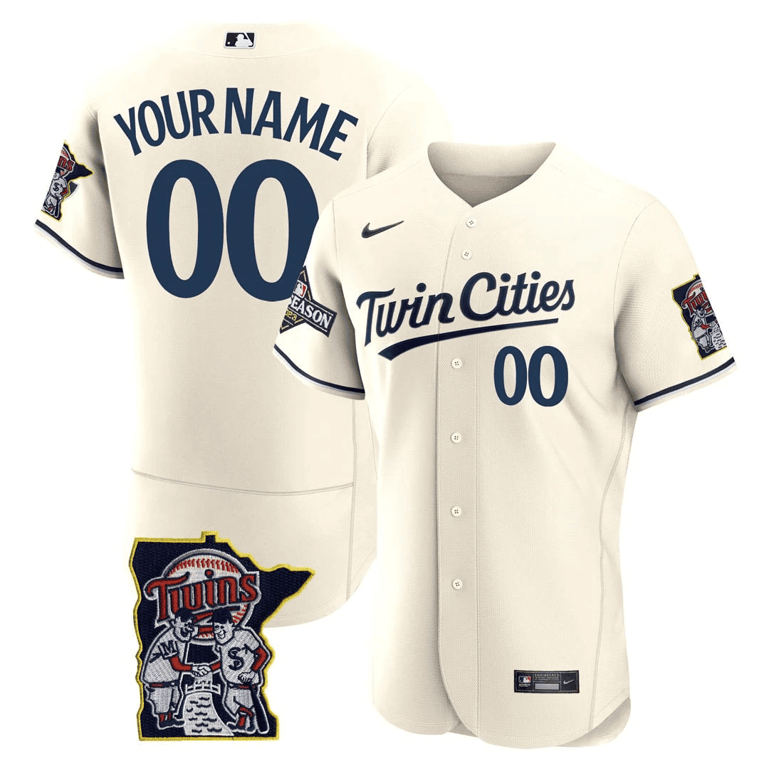Minnesota Flex Base Postseason Patch Custom Jersey