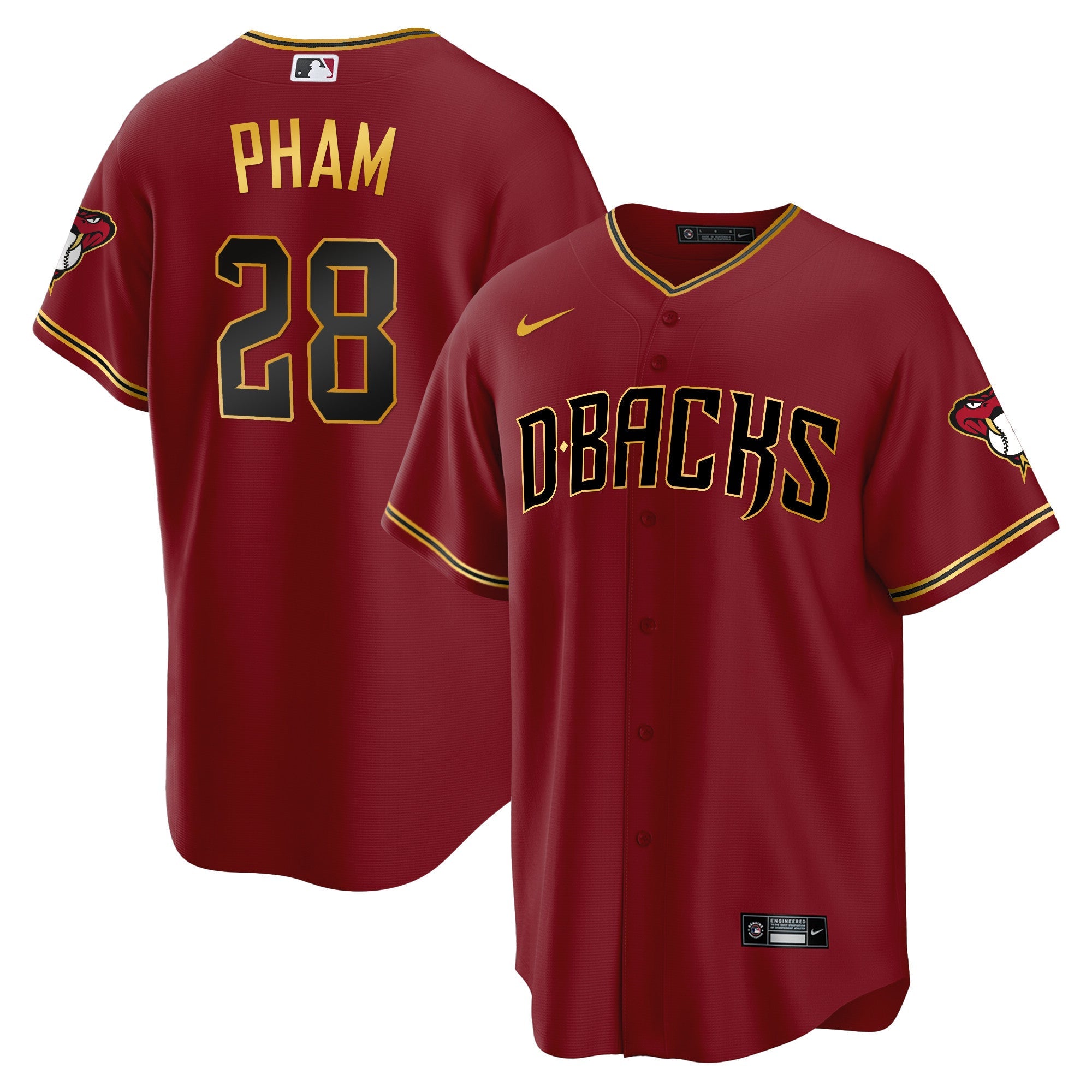 Men’s Arizona Cool Base Gold Trim Jersey