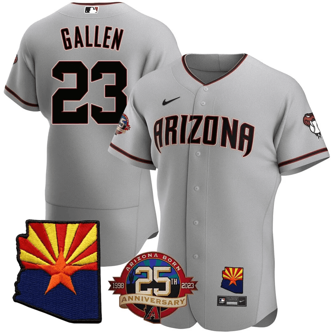 Men’s Arizona Arizona State & 25th Anniversary Year Patch Jersey