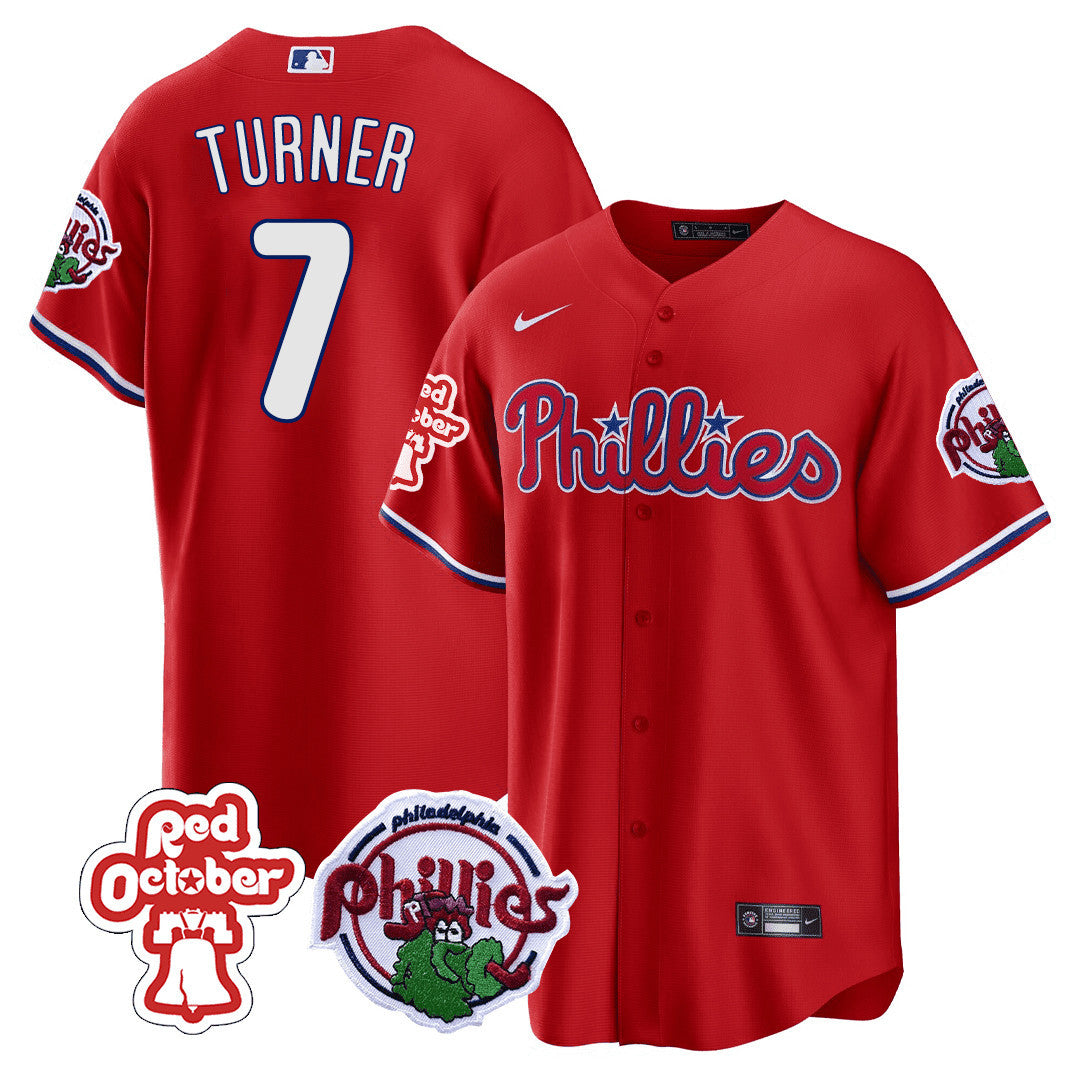 Men’s Philadelphia Red October Patch Cool Base Jersey
