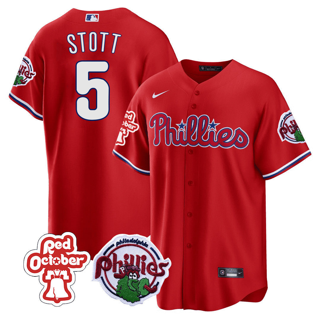 Men’s Philadelphia Red October Patch Cool Base Jersey