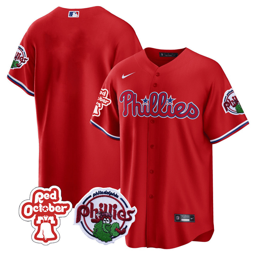 Men’s Philadelphia Red October Patch Cool Base Jersey