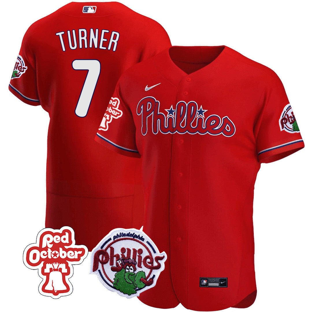 Men’s Philadelphia Red October Patch Flex Base Jersey