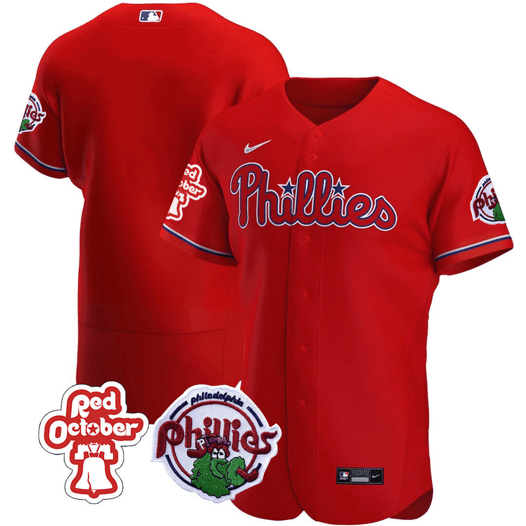 Men’s Philadelphia Red October Patch Flex Base Jersey