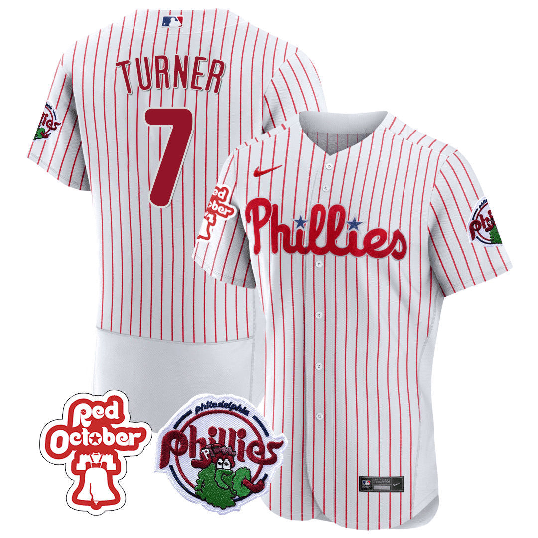 Men’s Philadelphia Red October Patch Flex Base Jersey