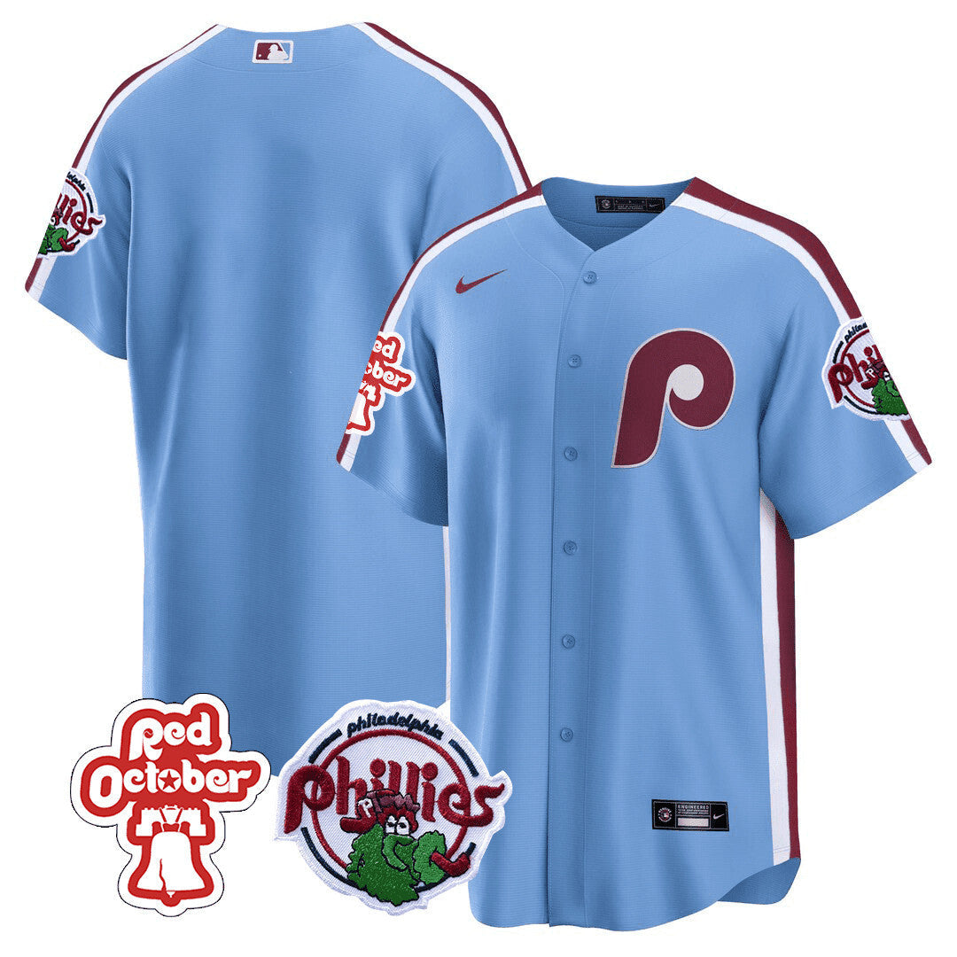 Men’s Philadelphia Red October Patch Cool Base Jersey