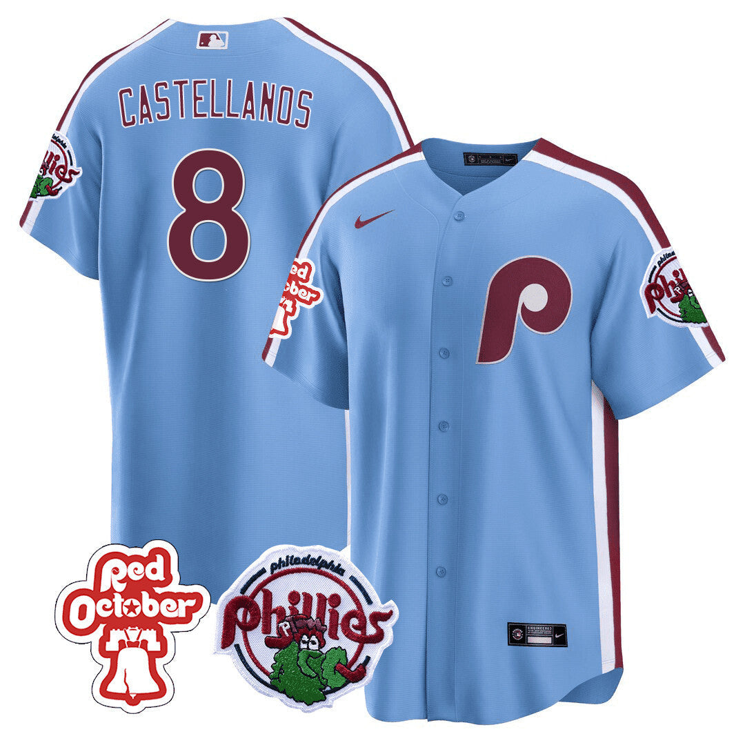 Men’s Philadelphia Red October Patch Cool Base Jersey
