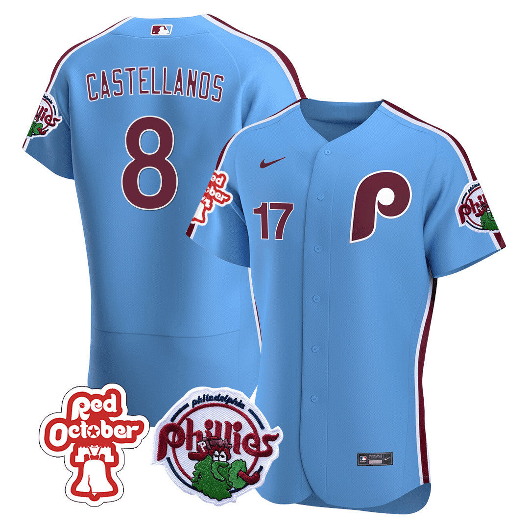 Men’s Philadelphia Red October Patch Flex Base Jersey