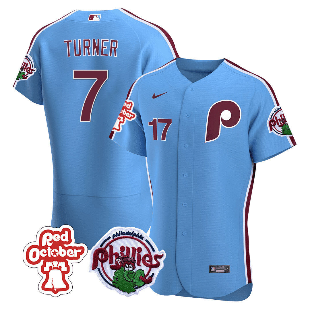 Men’s Philadelphia Red October Patch Flex Base Jersey