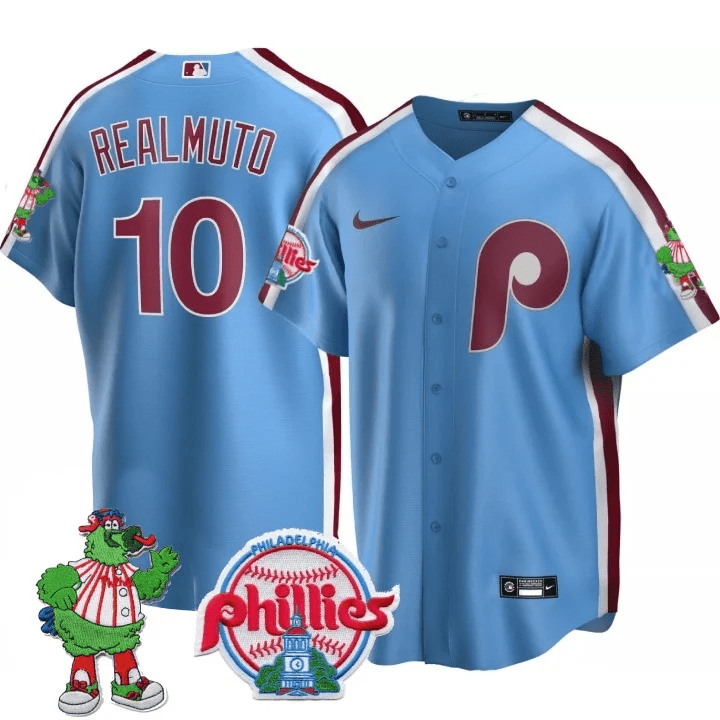 Men’s Philadelphia Phillie Phanatic Patch Cool Base Jersey