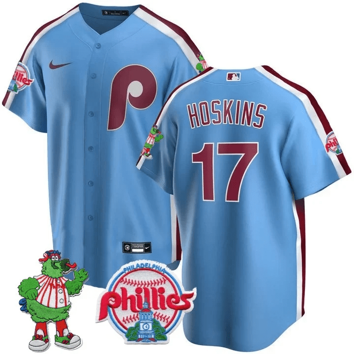 Men’s Philadelphia Phillie Phanatic Patch Cool Base Jersey