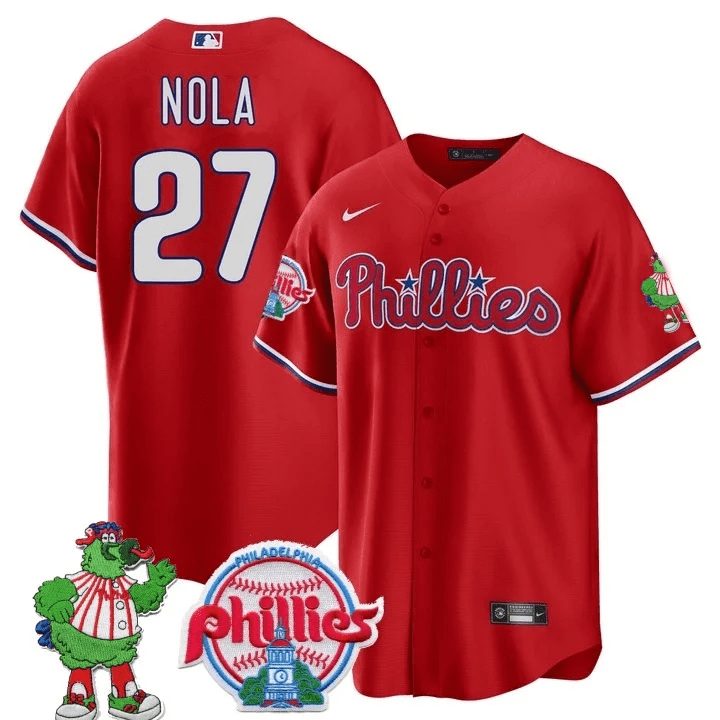 Men’s Philadelphia Phillie Phanatic Patch Cool Base Jersey