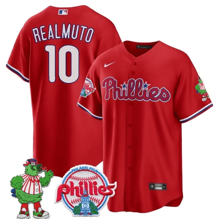 Men’s Philadelphia Phillie Phanatic Patch Cool Base Jersey
