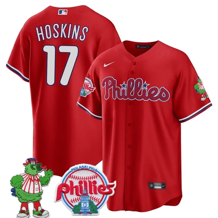 Men’s Philadelphia Phillie Phanatic Patch Cool Base Jersey