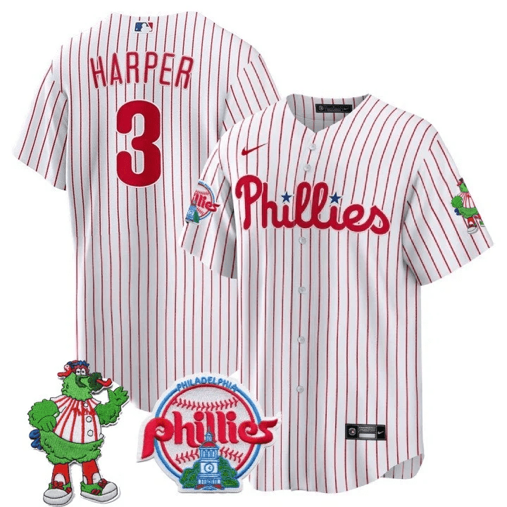 Men’s Philadelphia Phillie Phanatic Patch Cool Base Jersey