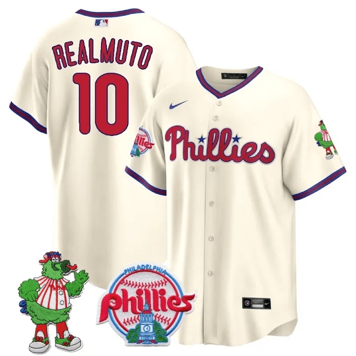 Men’s Philadelphia Phillie Phanatic Patch Cool Base Jersey