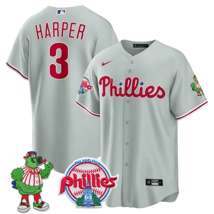 Men’s Philadelphia Phillie Phanatic Patch Cool Base Jersey