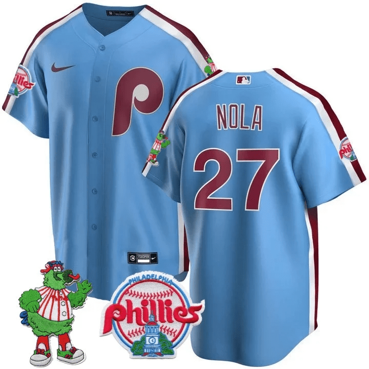 Men’s Philadelphia Phillie Phanatic Patch Cool Base Jersey