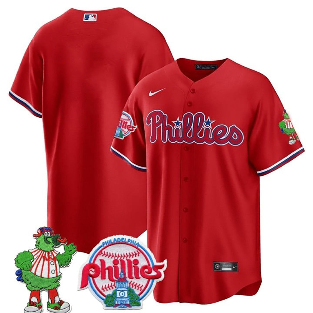 Men’s Philadelphia Phillie Phanatic Patch Cool Base Jersey