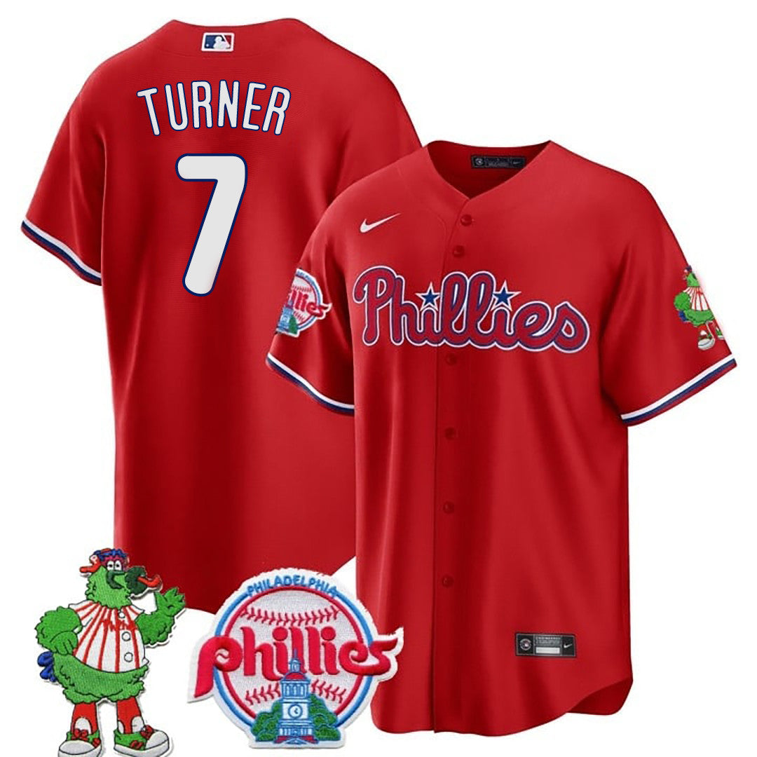 Men’s Philadelphia Phillie Phanatic Patch Cool Base Jersey