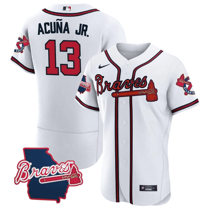 Men’s Atlanta Georgia State Patch Jersey – White