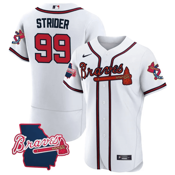 Men’s Atlanta Georgia State Patch Jersey – White