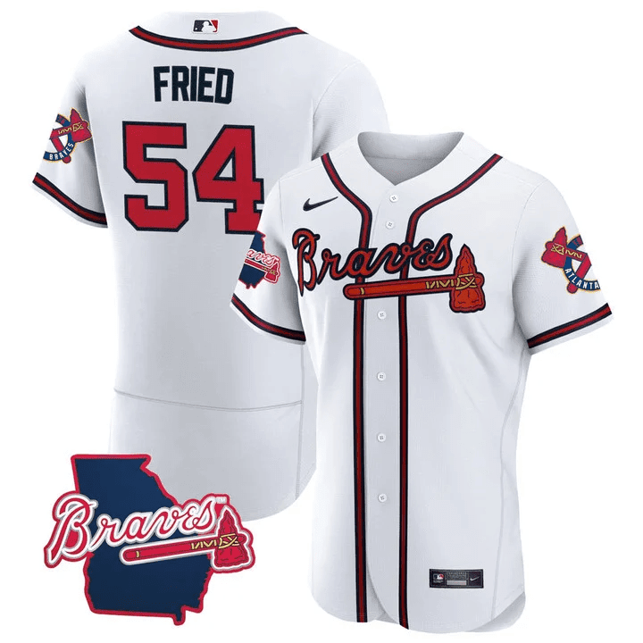 Men’s Atlanta Georgia State Patch Jersey – White