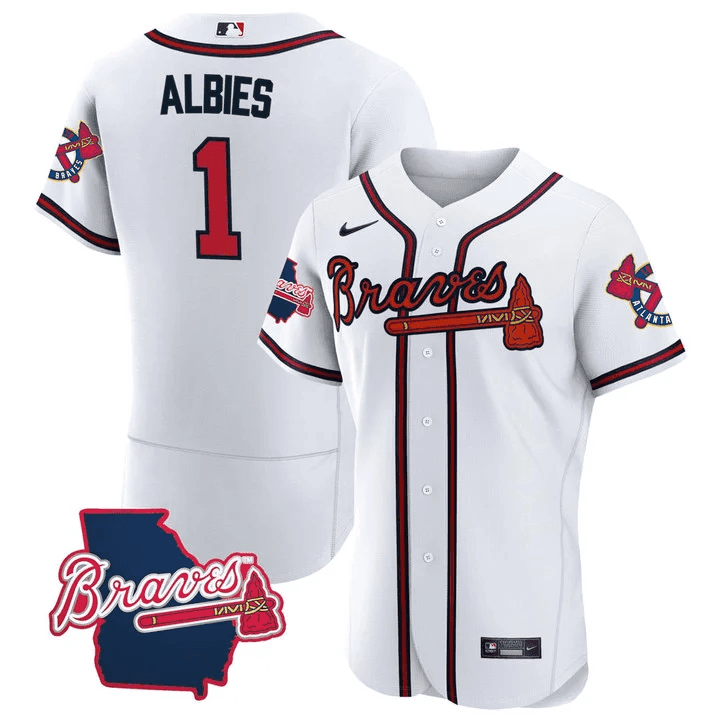 Men’s Atlanta Georgia State Patch Jersey – White
