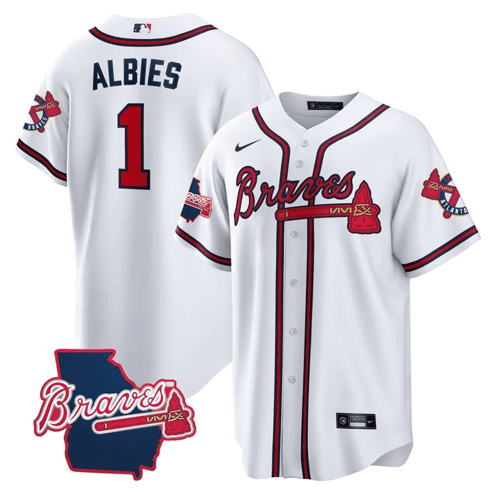 Men’s Atlanta Georgia State Patch Jersey – White