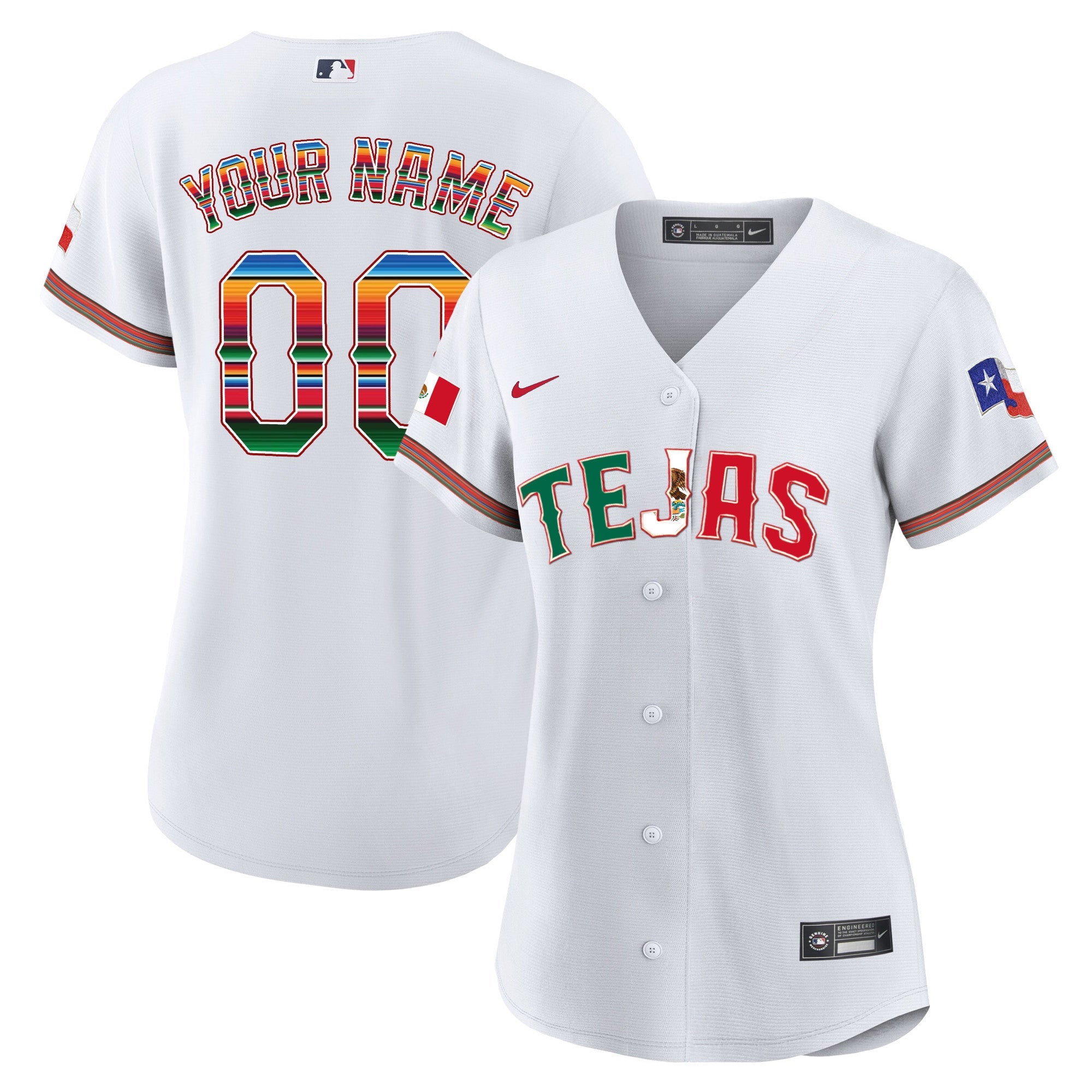Texas Mexico Flag Custom Jersey