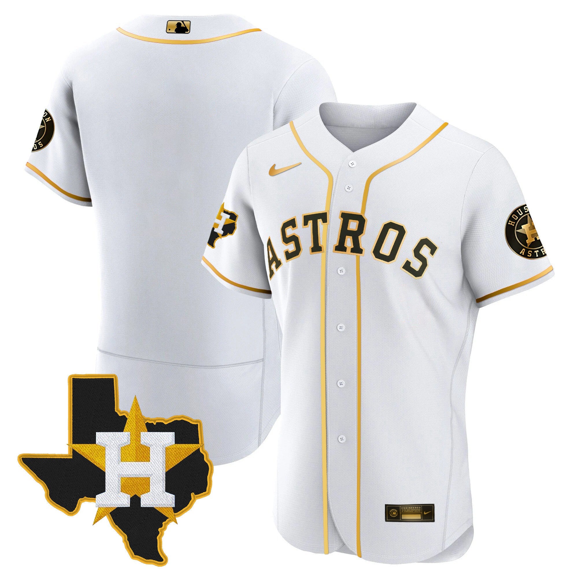 Men’s Houston 2024 Gold Jersey – Texas Patch