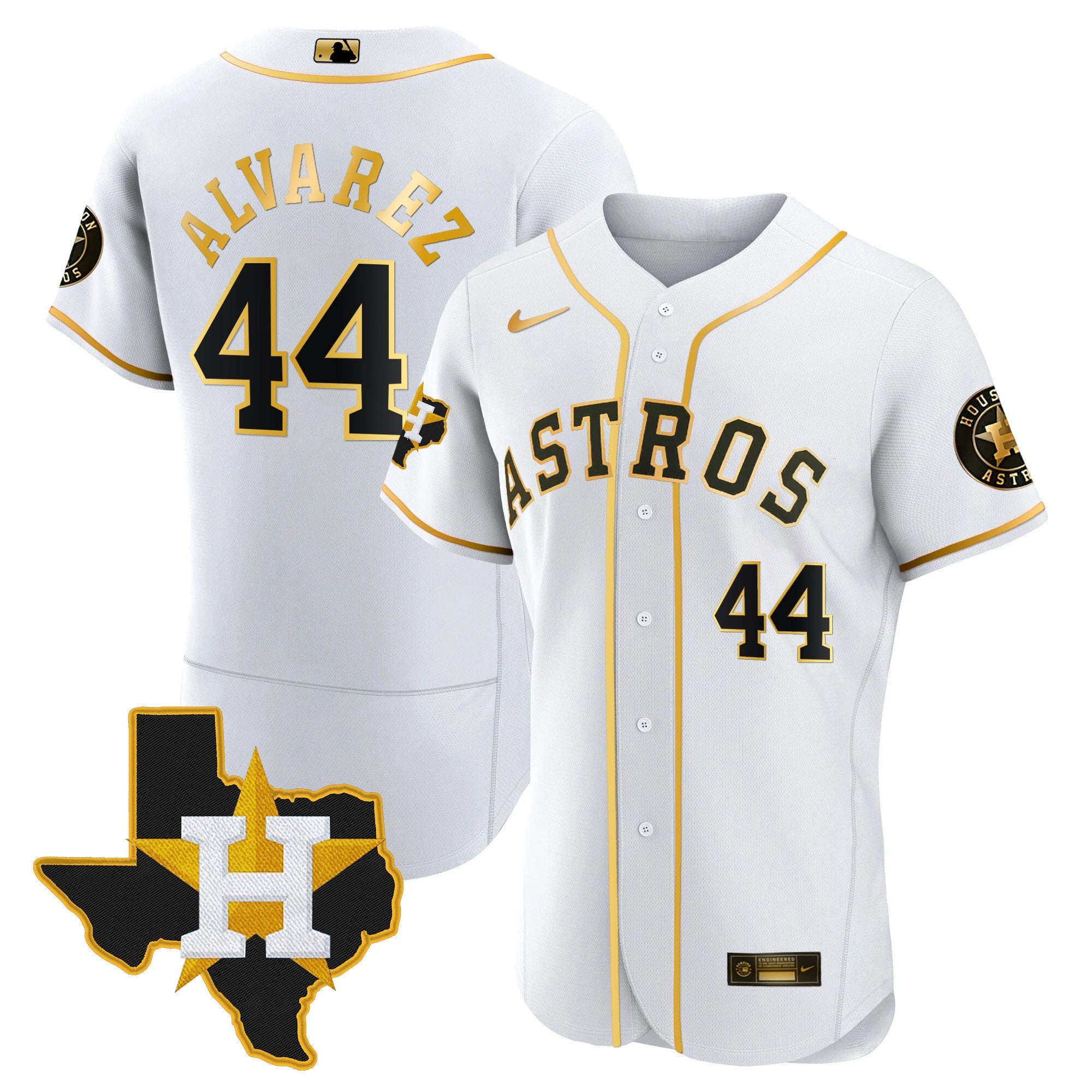 Men’s Houston 2024 Gold Jersey – Texas Patch