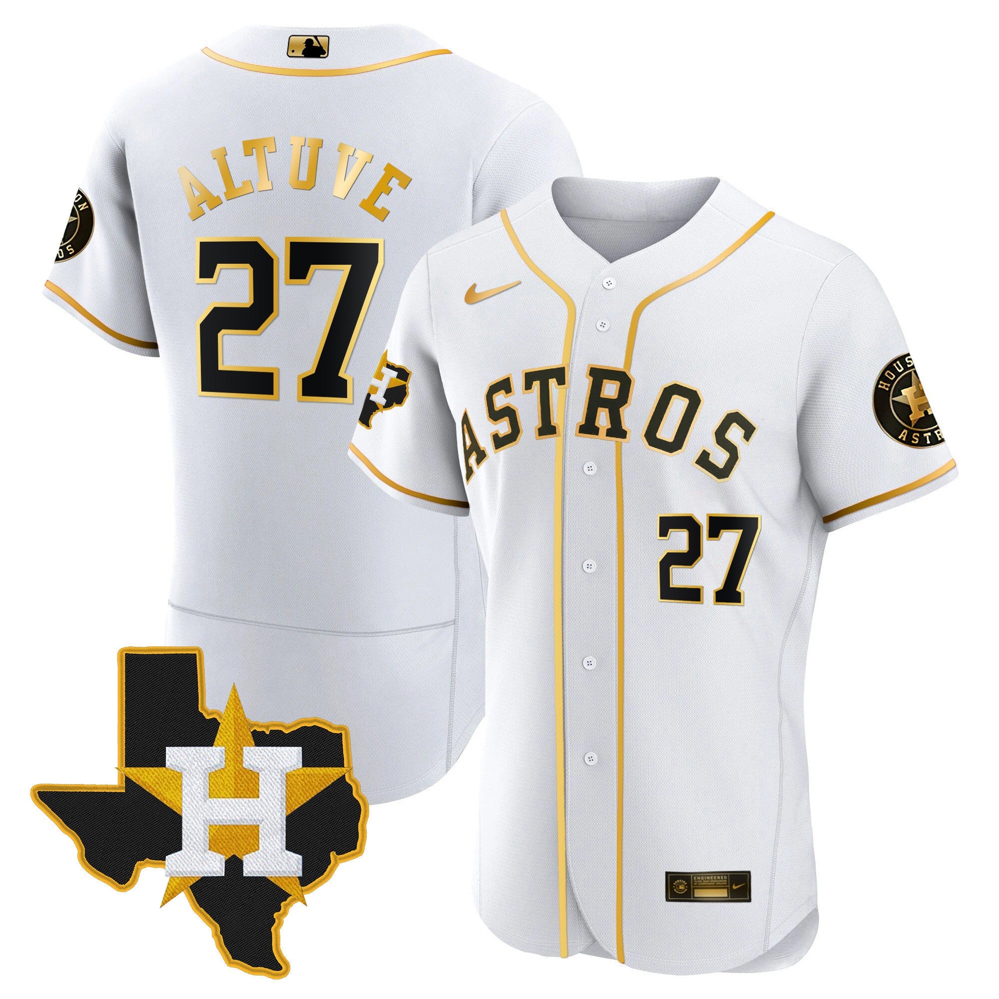 Men’s Houston 2024 Gold Jersey – Texas Patch