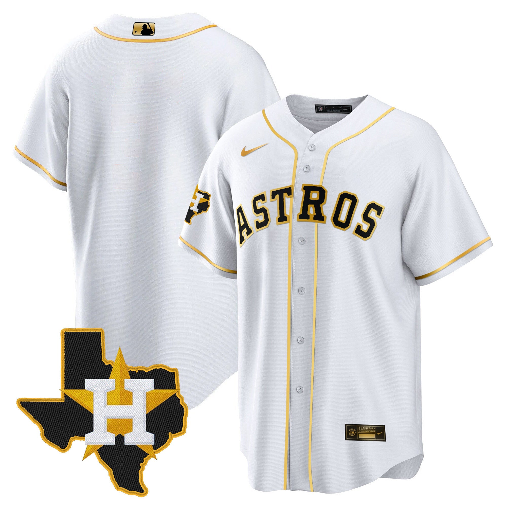 Men’s Houston 2024 Gold Jersey – Texas Patch