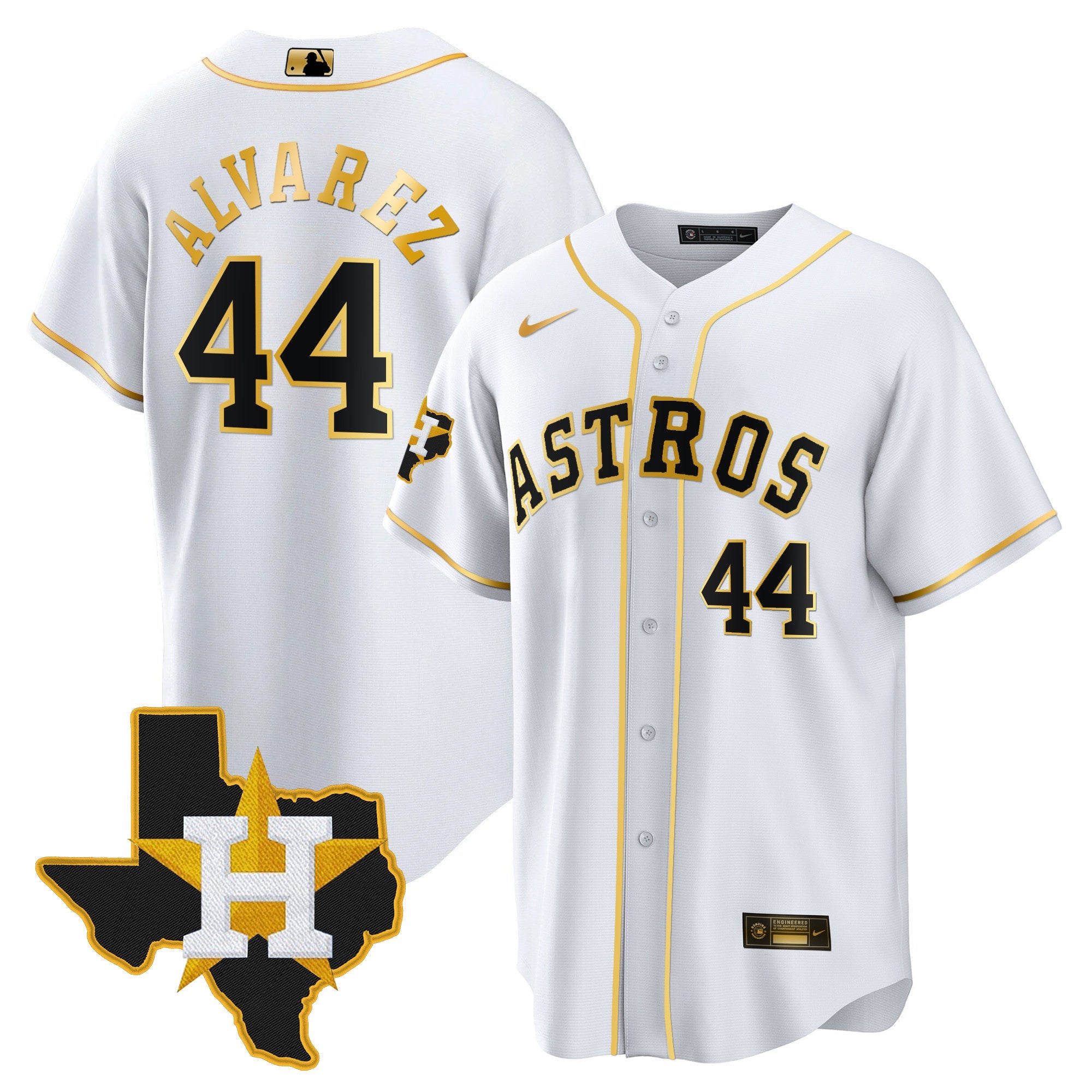 Men’s Houston 2024 Gold Jersey – Texas Patch