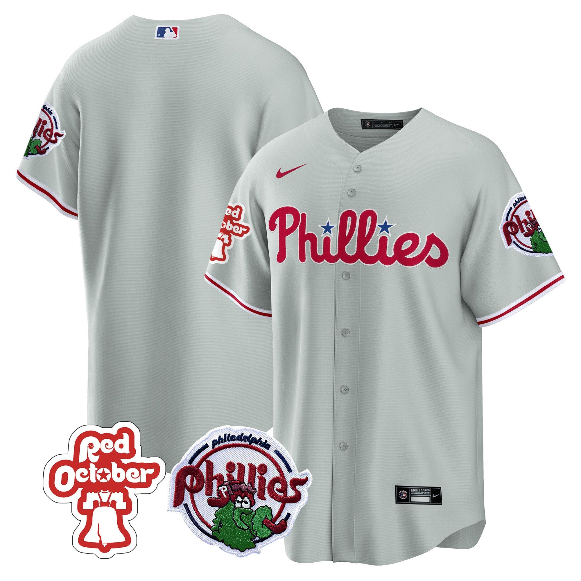 Men’s Philadelphia Red October Patch Cool Base Jersey