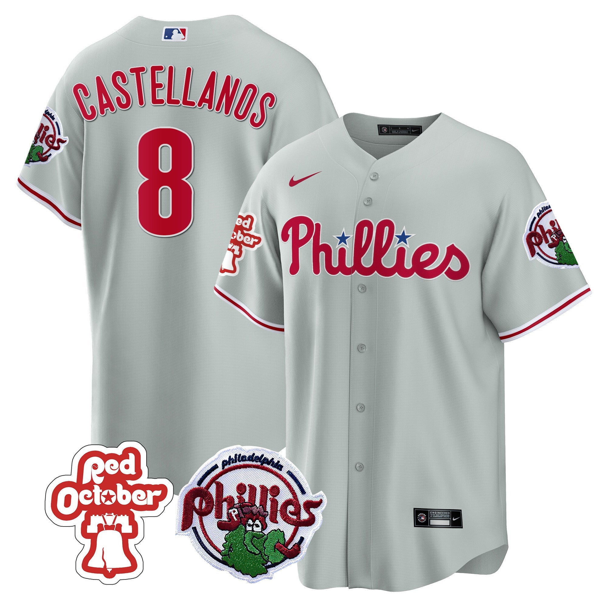 Men’s Philadelphia Red October Patch Cool Base Jersey