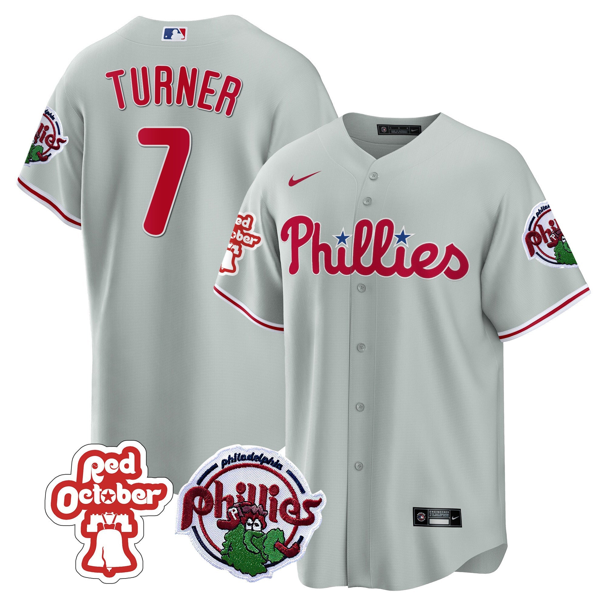 Men’s Philadelphia Red October Patch Cool Base Jersey