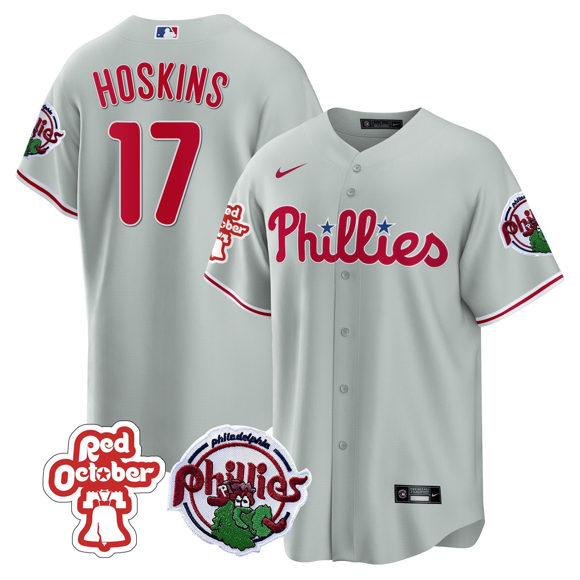 Men’s Philadelphia Red October Patch Cool Base Jersey