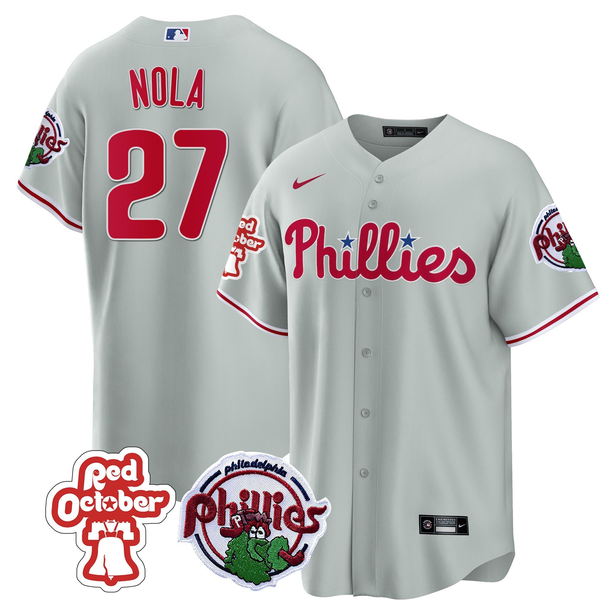 Men’s Philadelphia Red October Patch Cool Base Jersey