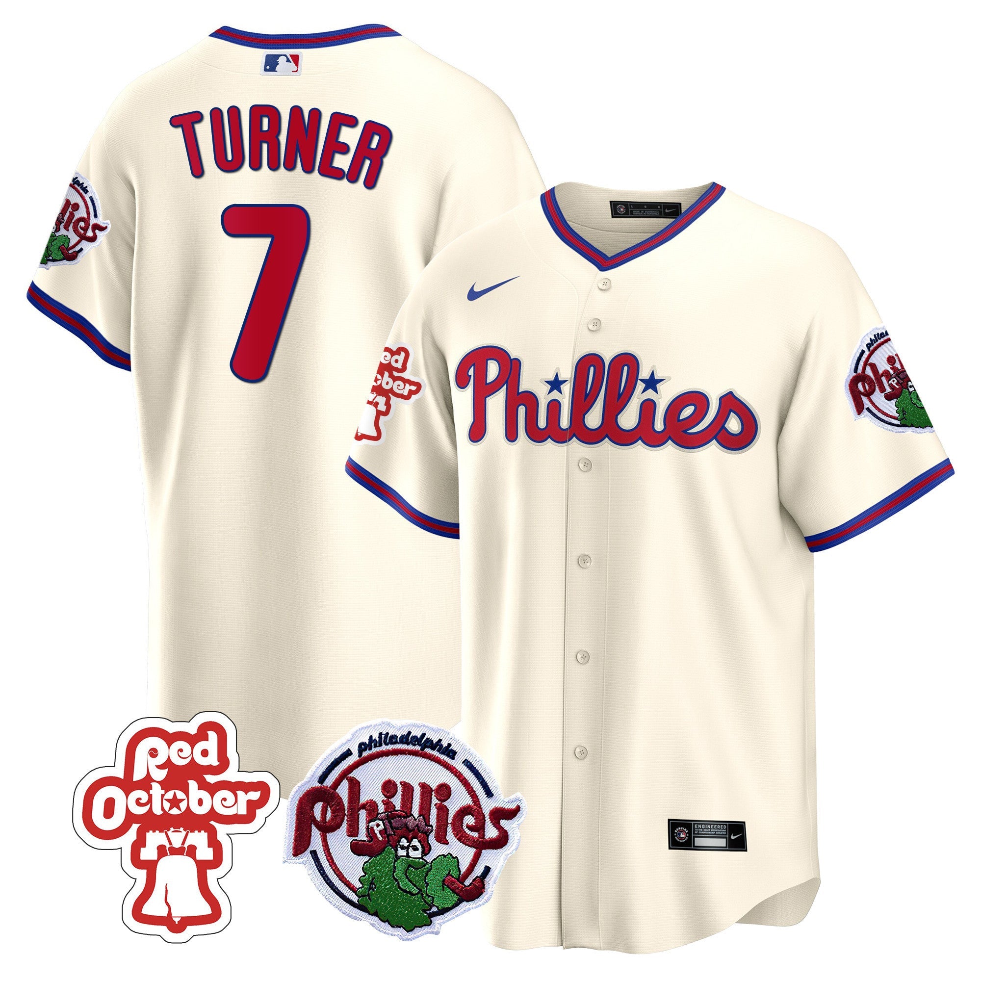 Men’s Philadelphia Red October Patch Cool Base Jersey