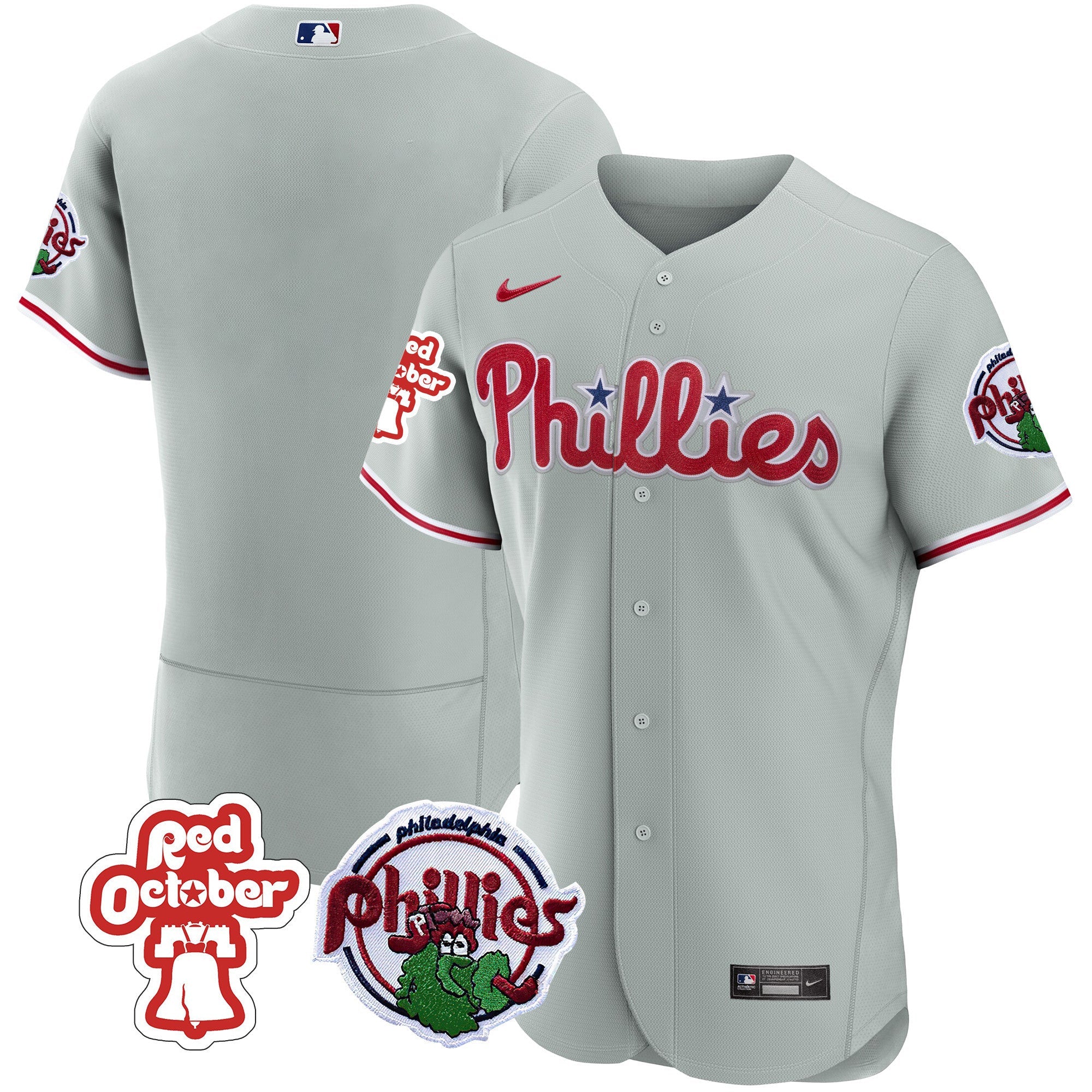 Men’s Philadelphia Red October Patch Flex Base Jersey
