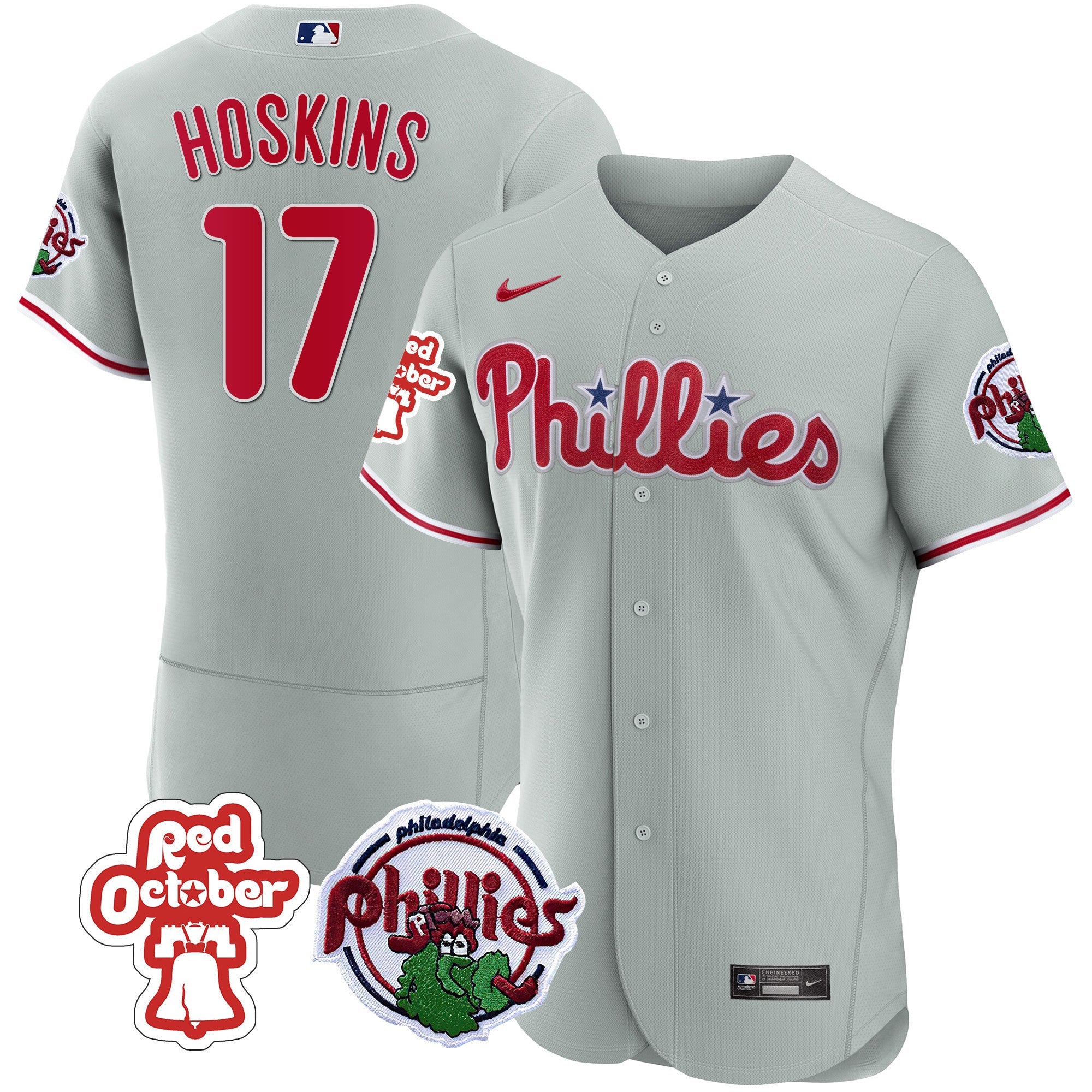 Men’s Philadelphia Red October Patch Flex Base Jersey