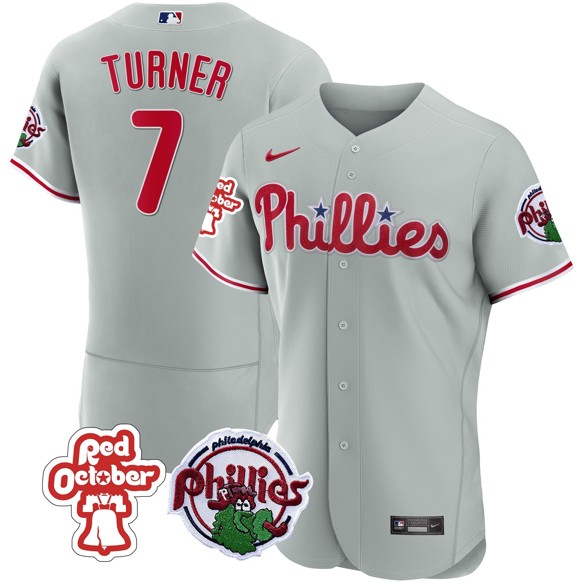 Men’s Philadelphia Red October Patch Flex Base Jersey