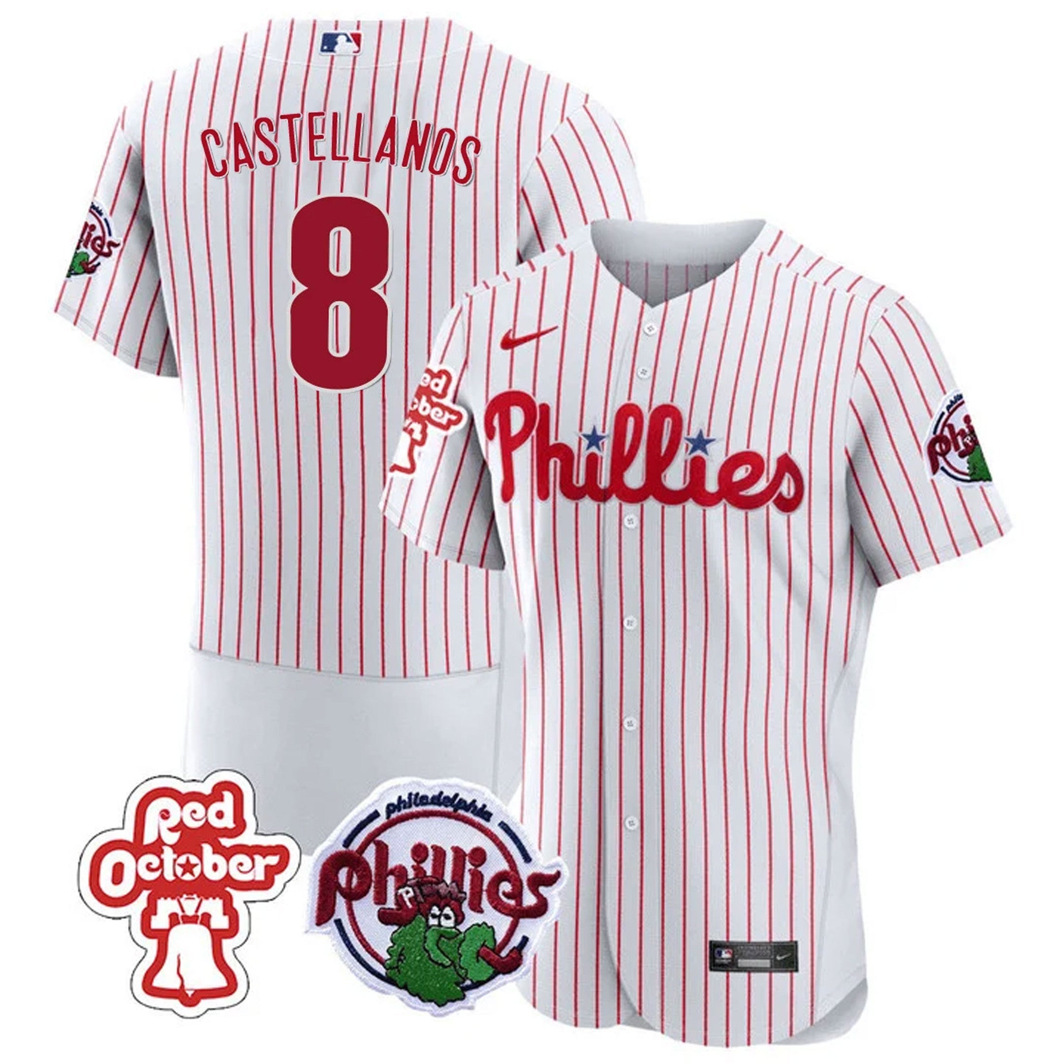 Men’s Philadelphia Red October Patch Flex Base Jersey